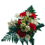 Snow Christmas Fresh Flower Bouquet Holiday Floral Arrangement