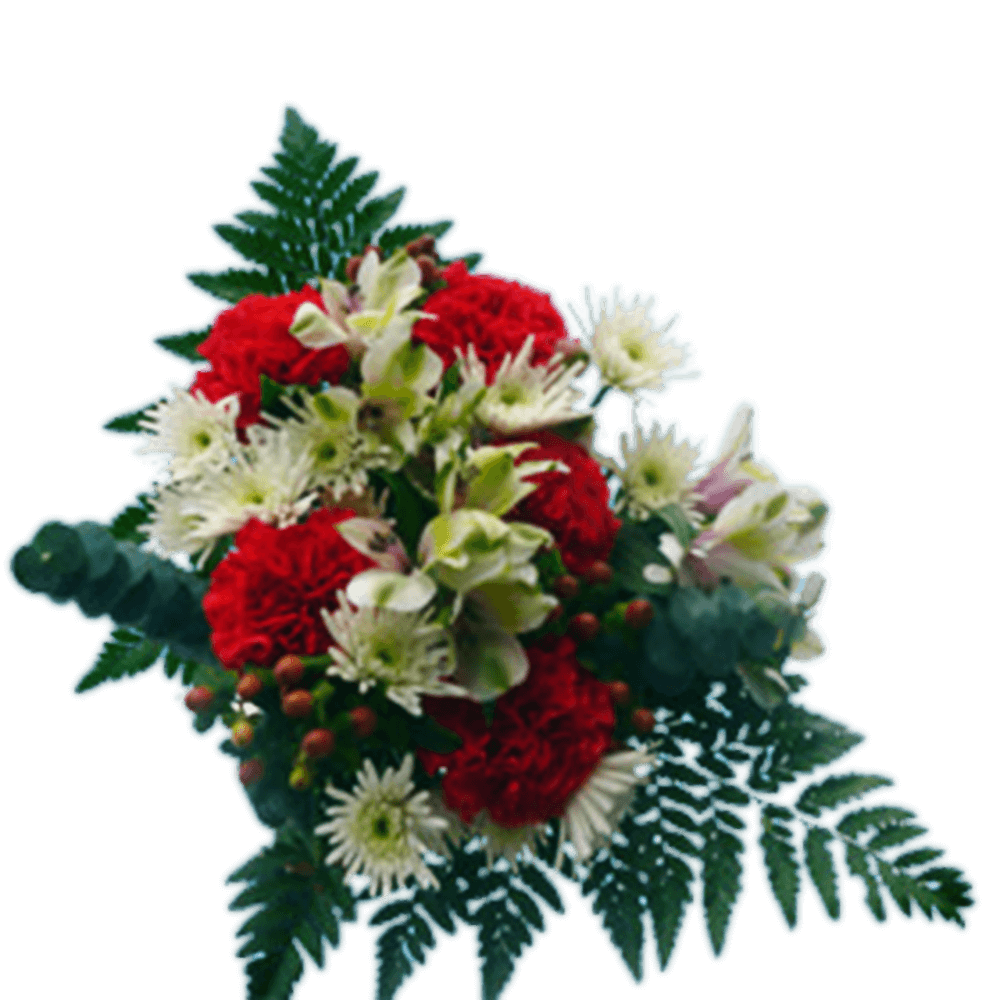 Snow Christmas Fresh Flower Bouquet Holiday Floral Arrangement