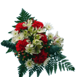 Snow Christmas Fresh Flower Bouquet Holiday Floral Arrangement