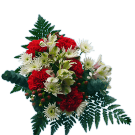 Snow Christmas Fresh Flower Bouquet Holiday Floral Arrangement