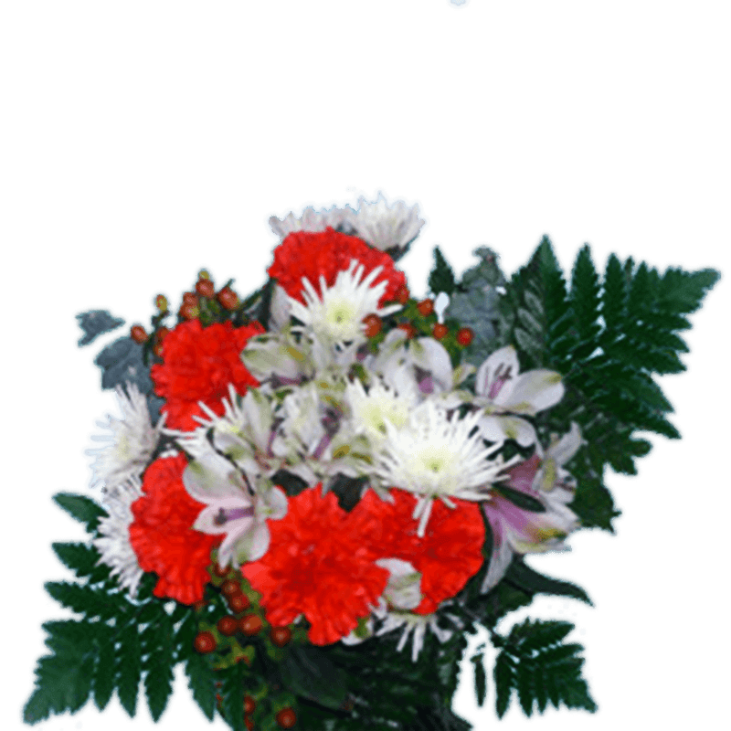 Snow Christmas Fresh Flower Bouquet Holiday Floral Arrangement