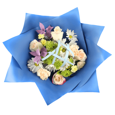 Peaceful Winter Flower Bouquet Fresh Mixed Arrangement