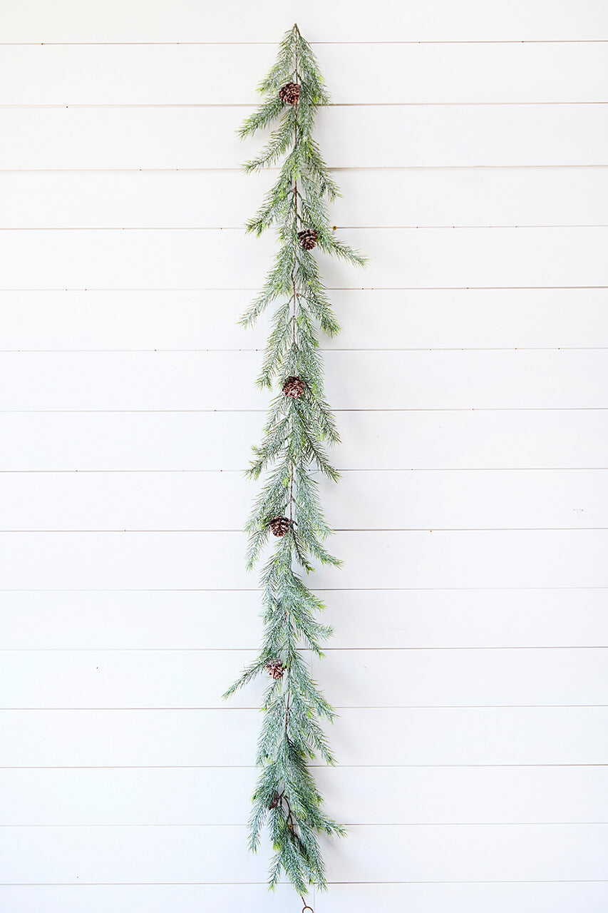 6' Christmas Frosted Arrowhead Garland
