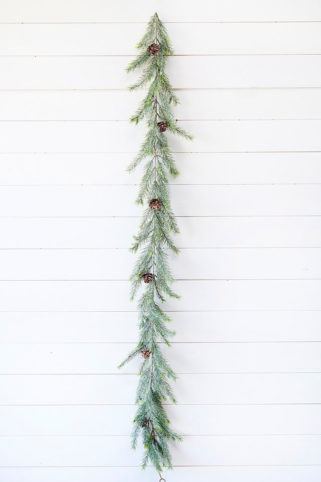 6' Christmas Frosted Arrowhead Garland