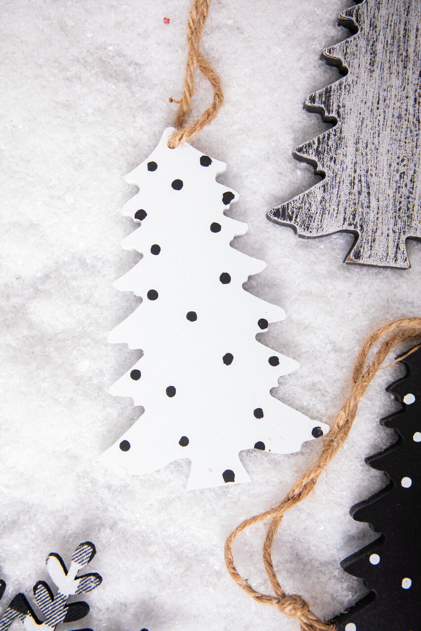6” Wood Tree Christmas Ornament
