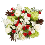 Happy Christmas Flower Bouquets Fresh Holiday Arrangement Set