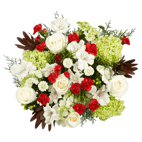 Happy Christmas Flower Bouquets Fresh Holiday Arrangement Set