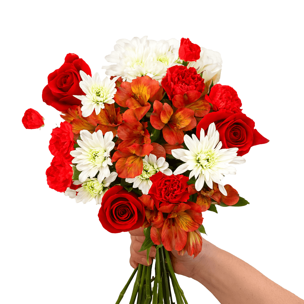 Happy Holidays Flower Bouquets Fresh Seasonal Arrangement Set