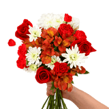 Festive Happy Holidays Flower Bouquet Fresh Seasonal Arrangement