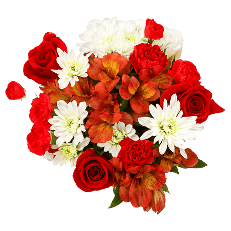 Festive Happy Holidays Flower Bouquet Fresh Seasonal Arrangement