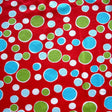 Cotton Lycra Knit Fabric Christmas Bubble Dots