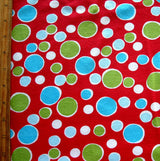 Cotton Lycra Knit Fabric Christmas Bubble Dots