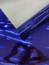 Chrome Mirror Reflective Vinyl Fabric - Mirror Reflective Finish, 54" Width (1 Yard)