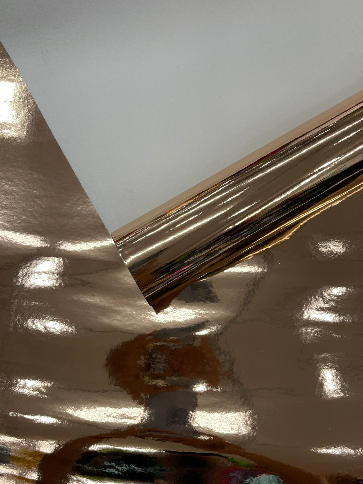 Chrome Mirror Reflective Vinyl Fabric - Mirror Reflective Finish, 54" Width (1 Yard)