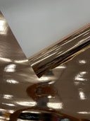 Chrome Mirror Reflective Vinyl Fabric - Mirror Reflective Finish, 54" Width (1 Yard)
