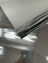 Chrome Mirror Reflective Vinyl Fabric - Mirror Reflective Finish, 54" Width (1 Yard)