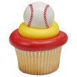 Baseball 3D ball Cupcake Cake rings- set of 12 toppers