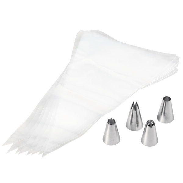 Wilton Cupcake Decorating Tip Set with Disposable Piping Bags – 12 Piece