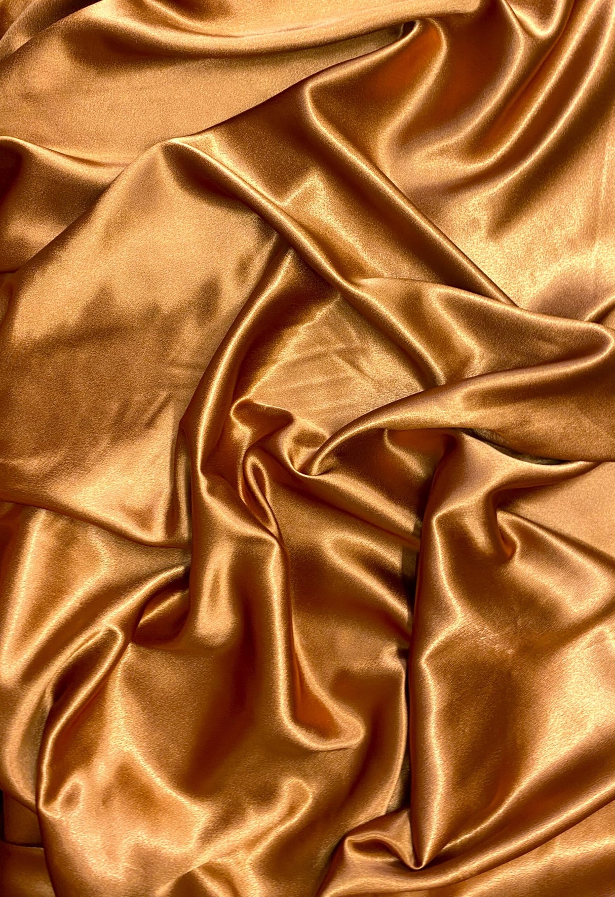 Crepe Satin Polyester Fabric - Cinnamon, 58" Width (1 Yard)
