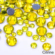 Small Bag Glue On Rhinestones Acrylic Fabric - Citrine Flat Back, 2MM /6SS, 3MM /10SS, 4MM /16SS, 5MM /20SS, 6MM /30SS (1 Bag)