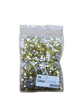 Small Bag Glue On Rhinestones Acrylic Fabric - Citrine Flat Back, 2MM /6SS, 3MM /10SS, 4MM /16SS, 5MM /20SS, 6MM /30SS (1 Bag)