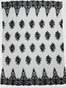Classic Beaded Damask Lace Fabric - Beaded Damask Pattern, 54" Width (1 Yard)