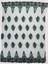 Classic Beaded Damask Lace Fabric - Beaded Damask Pattern, 54" Width (1 Yard)