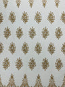 Classic Beaded Damask Lace Fabric - Beaded Damask Pattern, 54" Width (1 Yard)