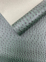 Classic Ostrich Upholstery Vinyl Fabric - Two-Tone Embossed Ostrich Pattern, 54" Width (1 Yard)