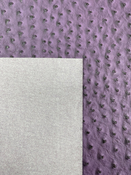 Classic Ostrich Upholstery Vinyl Fabric - Two-Tone Embossed Ostrich Pattern, 54" Width (1 Yard)