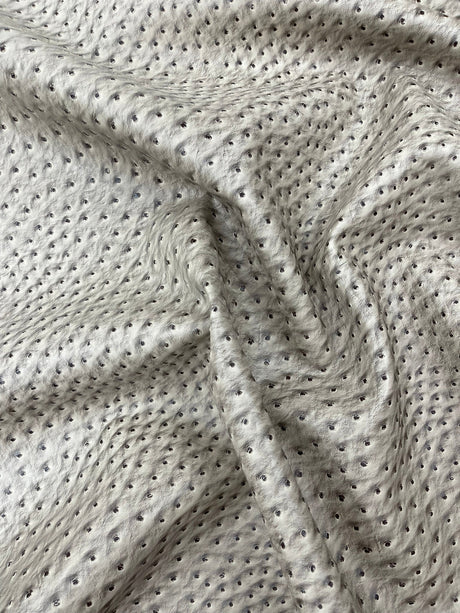Classic Ostrich Upholstery Vinyl Fabric - Two-Tone Embossed Ostrich Pattern, 54" Width (1 Yard)