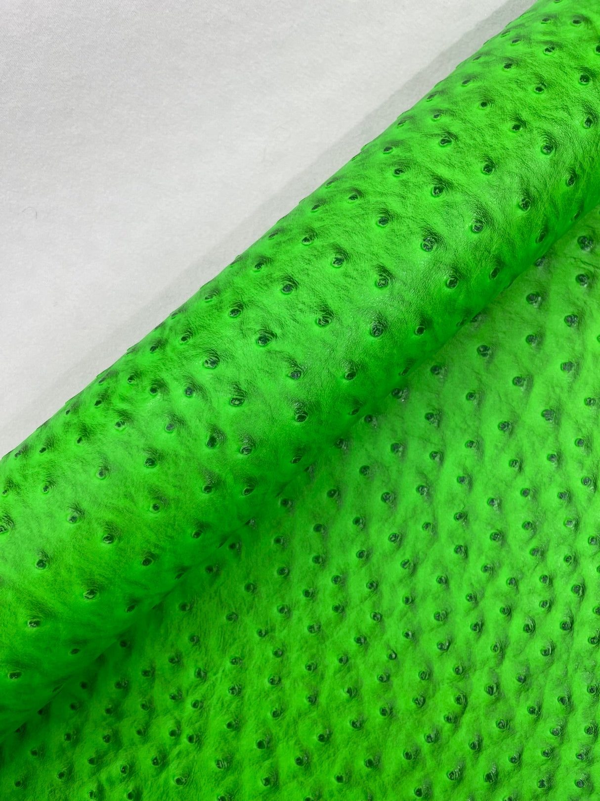 Classic Ostrich Upholstery Vinyl Fabric - Two-Tone Embossed Ostrich Pattern, 54" Width (1 Yard)