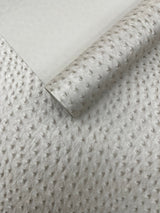 Classic Ostrich Upholstery Vinyl Fabric - Two-Tone Embossed Ostrich Pattern, 54" Width (1 Yard)