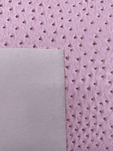 Classic Ostrich Upholstery Vinyl Fabric - Two-Tone Embossed Ostrich Pattern, 54" Width (1 Yard)