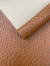 Classic Ostrich Upholstery Vinyl Fabric - Two-Tone Embossed Ostrich Pattern, 54" Width (1 Yard)
