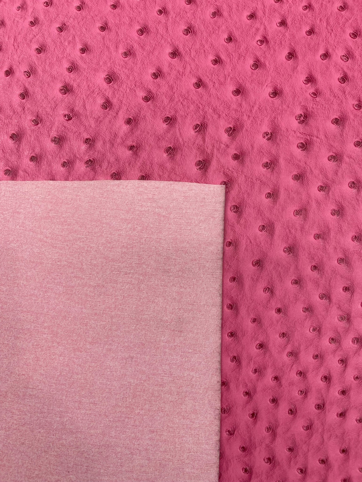 Classic Ostrich Upholstery Vinyl Fabric - Two-Tone Embossed Ostrich Pattern, 54" Width (1 Yard)