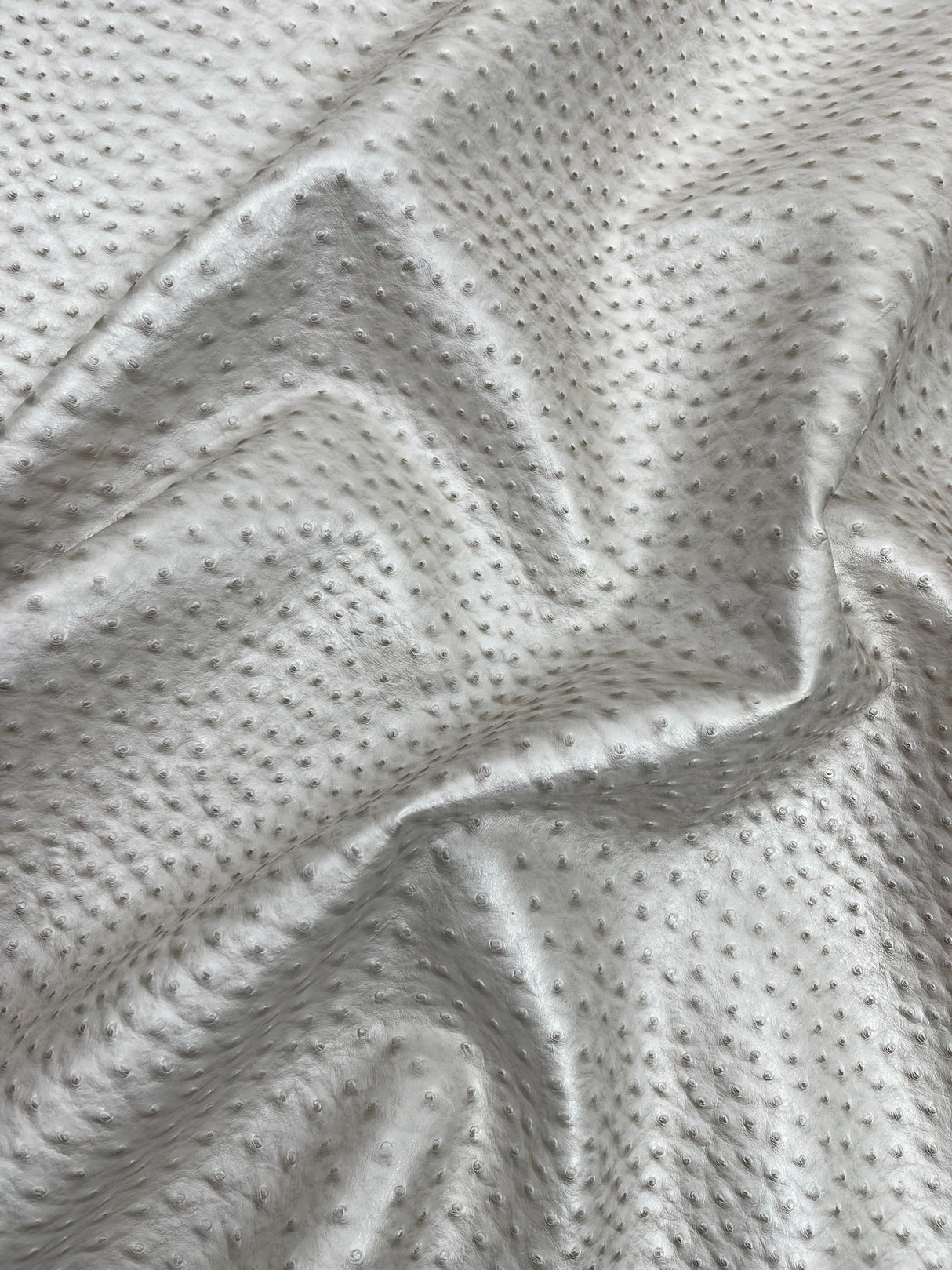 Classic Ostrich Upholstery Vinyl Fabric - Two-Tone Embossed Ostrich Pattern, 54" Width (1 Yard)