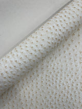 Classic Ostrich Upholstery Vinyl Fabric - Two-Tone Embossed Ostrich Pattern, 54" Width (1 Yard)