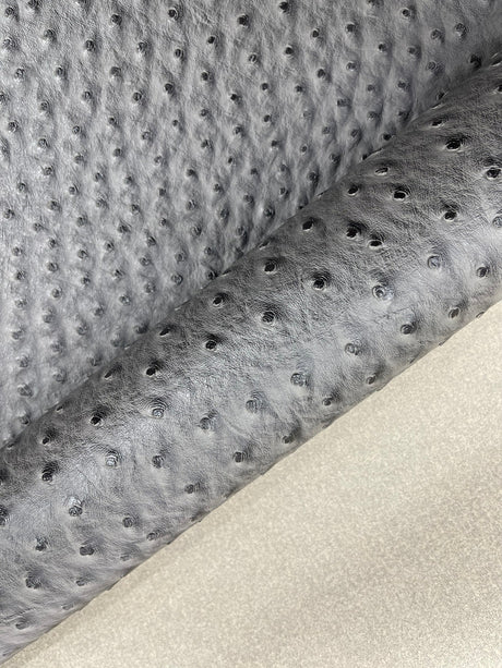 Classic Ostrich Upholstery Vinyl Fabric - Two-Tone Embossed Ostrich Pattern, 54" Width (1 Yard)