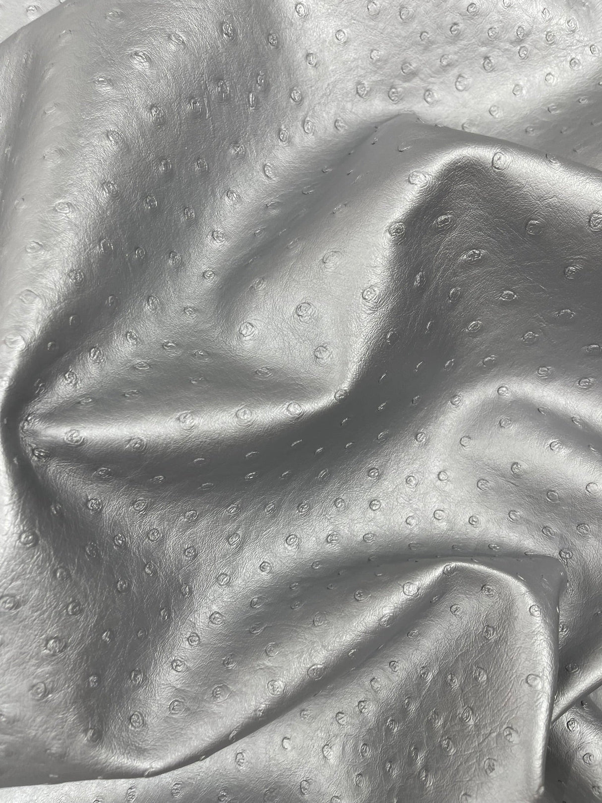 Classic Ostrich Upholstery Vinyl Fabric - Two-Tone Embossed Ostrich Pattern, 54" Width (1 Yard)