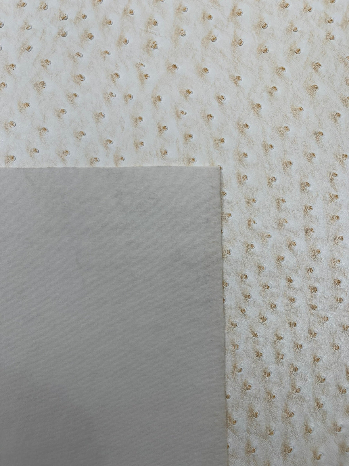 Classic Ostrich Upholstery Vinyl Fabric - Two-Tone Embossed Ostrich Pattern, 54" Width (1 Yard)