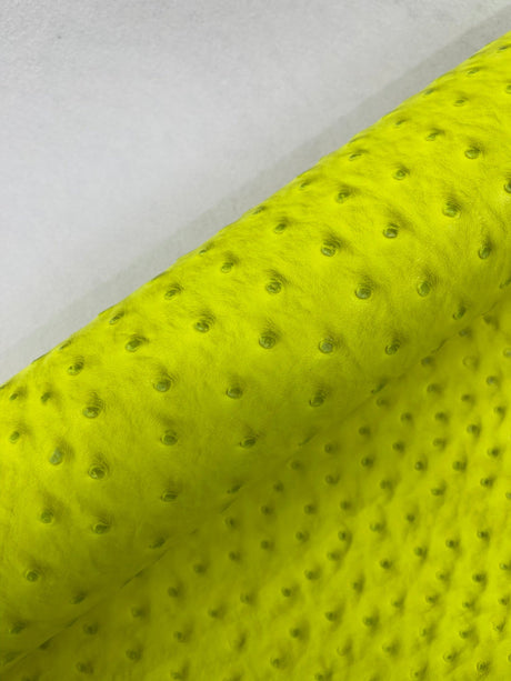 Classic Ostrich Upholstery Vinyl Fabric - Two-Tone Embossed Ostrich Pattern, 54" Width (1 Yard)