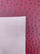 Classic Ostrich Upholstery Vinyl Fabric - Two-Tone Embossed Ostrich Pattern, 54" Width (1 Yard)