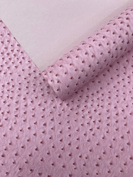 Classic Ostrich Upholstery Vinyl Fabric - Two-Tone Embossed Ostrich Pattern, 54" Width (1 Yard)