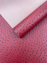 Classic Ostrich Upholstery Vinyl Fabric - Two-Tone Embossed Ostrich Pattern, 54" Width (1 Yard)