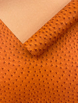 Classic Ostrich Upholstery Vinyl Fabric - Two-Tone Embossed Ostrich Pattern, 54" Width (1 Yard)