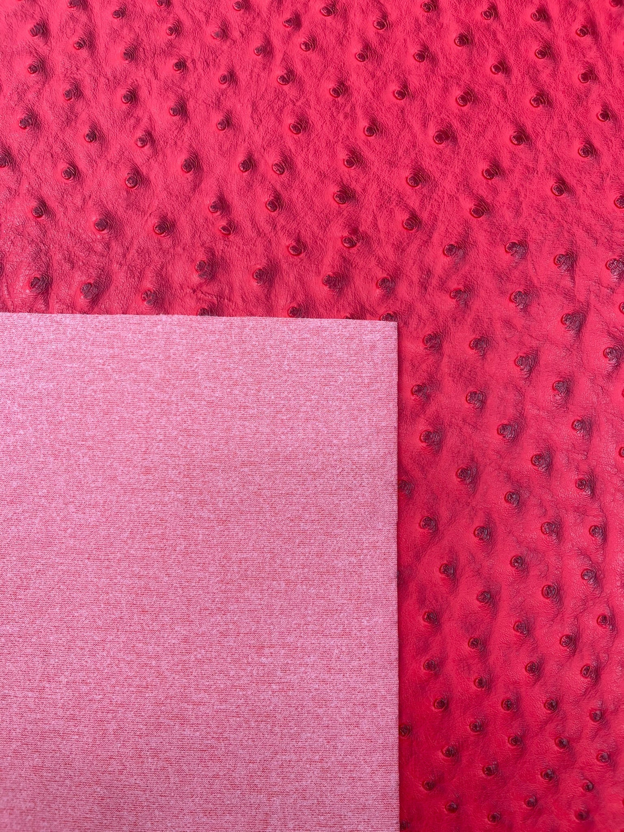 Classic Ostrich Upholstery Vinyl Fabric - Two-Tone Embossed Ostrich Pattern, 54" Width (1 Yard)
