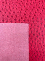 Classic Ostrich Upholstery Vinyl Fabric - Two-Tone Embossed Ostrich Pattern, 54" Width (1 Yard)