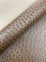 Classic Ostrich Upholstery Vinyl Fabric - Two-Tone Embossed Ostrich Pattern, 54" Width (1 Yard)