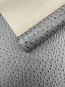 Classic Ostrich Upholstery Vinyl Fabric - Two-Tone Embossed Ostrich Pattern, 54" Width (1 Yard)